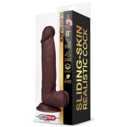 LIKETRUE Gode réaliste Slidy Cock 15 x 4cm Marron